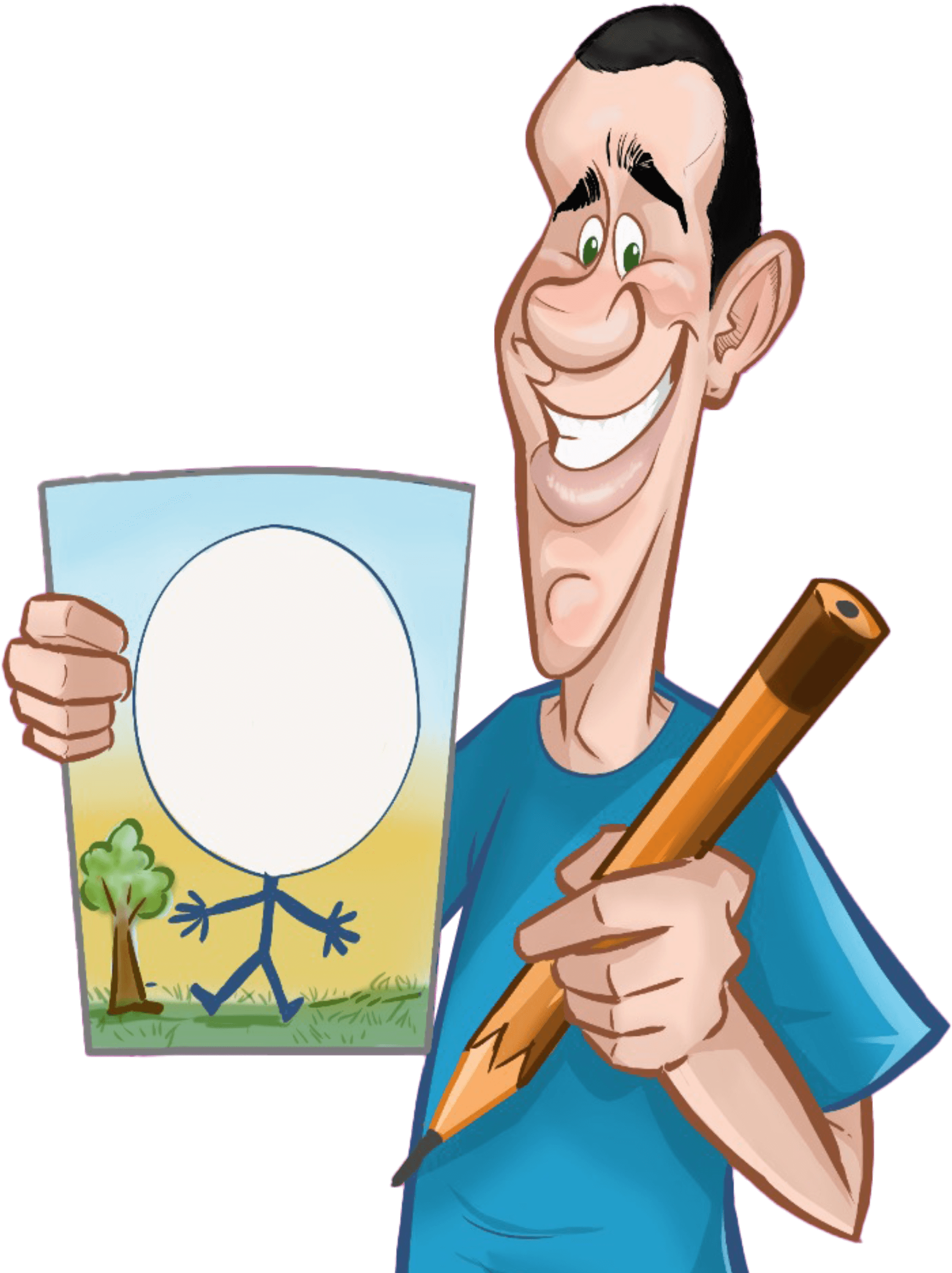 Caricatura do Fábio Coutinho.